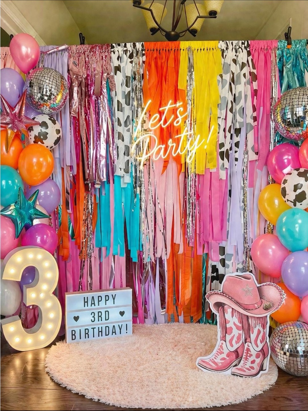 Etsy Colorful Party Backdrop Streamer